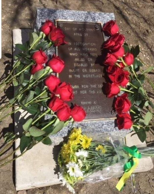 Picture of a plaque with flowers.